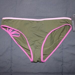 Kenneth Cole Olive and Pink Bikini Bottom